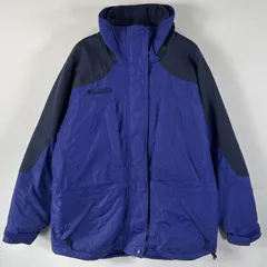 古着 90's/90年代 コロンビア Columbia ナイロンジャケット インナーフリースジャケット ワンポイント M ブラック パープル レディース