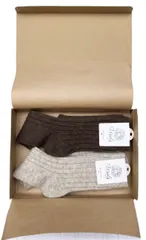 【在庫セール】[S.D.W] ウール100% オーガニック 無染色 ウール靴下 防寒 ウールソックス ２足セット モンゴル産 男女