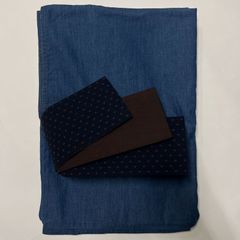 STUSSY バンダナ　モノグラム　SS柄　ステューシー　2枚　茶色、ネイビー STUSSY バンダナ モノグラム SS柄 ステューシー 2枚 茶色、ネイビー