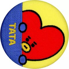 [중고] 배지·핀즈 TATA(부이) EMBROIDERY TIN BADGE(자수 캔 배지) [BT21]