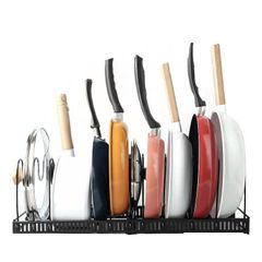 【人気商品】鍋蓋スタンド フライパン収納 フライパンスタンド キッチンラック 多機能収納ラック 伸縮式 フライパンラック 10本サポートフレーム付き LUCKYSHIN