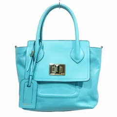 エミリオプッチ EMILIO PUCCI ハンドバッグ ショルダーバッグ 2WAY レザー ゴールド金具 青 ブルー 系 0521のサムネイル