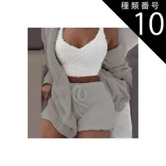 種類10：画像3/3XL セットアップ ルームウェア パジャマ 部屋着 寝巻き ナイトウェア 袖あり ノースリーブ もこもこ モコモコ ふわふわ 3点セット お得 かわいい 大人可愛い カジュアル おしゃれ 大人女子 こなれ感 ラフ ラブリー キュート ガーリ