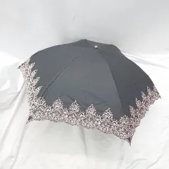 ◇ ◎●未使用● Θ LANVIN ランバン 雨天兼用 折り畳み傘 ブラック系 レディース E  【1506130008118】