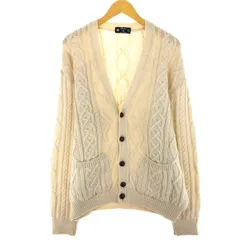 古着 ST MICHAEL フィッシャーマンアランニットカーディガン 英国製 メンズXL相当/eaa434883