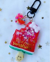 レジン♡シャカシャカ♡キーホルダー♡スイカバー♡
