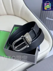 【今日特価】Zegna ダブルフェイスプレミアムレザーベルト-1