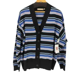 ユニクロ UNIQLO 22AW メリノブレンドボーダーオーバーサイズカーディガン レディース JPN：L 