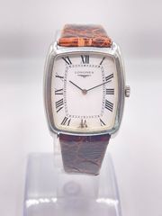 【年末年始 休業 12月29日～1月3日】中古品 現状渡し LONGINES ロンジン SS 手巻き ローマン 白文字盤 社外ベルト 尾錠ロンジン 腕時計 質屋出品