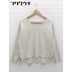 ◇ URBAN RESEARCH ROSSO Vネック コットン ニット セーター サイズFREE グレー系 レディース 【中古】 【1002802235443】