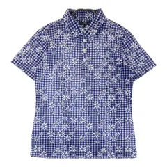 サイズ：L CALLAWAY キャロウェイ  半袖ポロシャツ 花柄×チェック ネイビー系 [240001225469] ゴルフウェア レディース ストスト