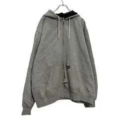 Dickies ジップアップ ロゴ スウェットパーカー XL グレー ブラック ビッグサイズ 古着卸 アメリカ仕入 a603-5850