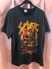 古着　୨୧⑅  Amplified    アンプリファイド　SLAYER   スレイヤー　Tシャツ　チャコール  ⑅୨୧のサムネイル