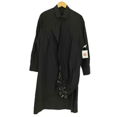ヨウジヤマモト Yohji Yamamoto ASYMMETRY GATHER アシンメトリー ギャザー キュプラ コットン ロング シャツ ワンピース レディース JPN：1 のサムネイル