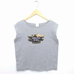 アーペーセー A.P.C. タンクトップ カットソー 英字 車プリント 綿 コットン ノースリーブ S グレー /TT20のサムネイル