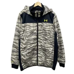UNDER ARMOUR(アンダーアーマー) ブルゾン サイズXXL XL メンズ - カーキ×アイボリー×ライトグレー 長袖/迷彩柄/ジップアップ/中綿/秋/冬