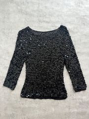 square flip-sequin knit