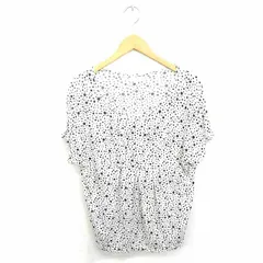 ロペピクニック ROPE Picnic カットソー Tシャツ 丸首 水玉 ドット 薄手 半袖 38 ベージュ ブラック 薄茶 黒 /TT29