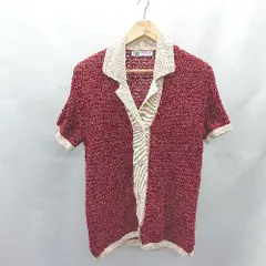 ◇ ⊂ ZARA ザラ リブ 半袖 ニットカーディガン サイズEUR S-M レッド レディース E  【1412260028165】