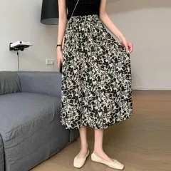 花柄スカート ロングスカート レディース ボトムス スカート きれいめ 美シルエット 着痩せ 通勤 ロングyifei01