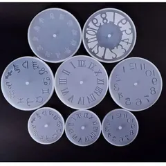 な　ｃｌｔｇｘｄｄ 8個セット シリコンモールド クロック 8種類 再利用可能 uvレンジ型 石鹸 粘土など ハンドメイド チョコレート 贈り物 飾り物