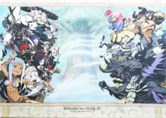 【中古】タペストリー(大型) [単品] 集合 描き下ろしB2タペストリー 「3DSソフト 世界樹の迷宮IV 伝承の巨神 ファミ通DXパック」 エビテン限定セット同梱特典