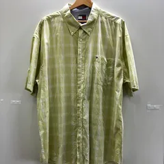 90's TOMMY HILFIGER トミー ヒルフィガー 90年代 ヴィンテージ ボタンダウン チェック マレーシア製 メンズ XXL イエロー