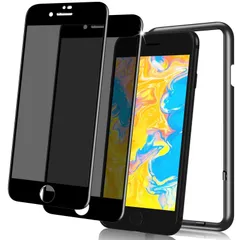 【特価商品】SE3/SE2/8/7 用 ガラスフィルムのぞき見防止 縁が浮かない 日本旭硝子素材 9H硬度 全面保護 【覗き見防止】iPhone 耐衝撃 ガイド枠付 貼り付け簡単 アイフォン SE第3世代/SE第2世代/8/7 用 液晶保護フィルム 横から見え