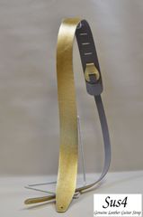 New Guitar Strap 国内生産 ハンドメイド 本革　ギターストラップ GOLD箔