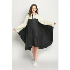 ☆ ブラック ☆ レインポンチョ yk31 レインコート 自転車 ポンチョ リュック対応 カッパ ロング 軽量 レインポンチョ 雨具 レインウェア 大きいサイズ 防水 速乾 前開き ジュニア レディース メンズ かわいい おしゃれ