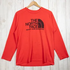 【Men's L レッド系】 The North Face ( ザ・ノースフェイス ) ロングスリーブ GTD ロゴクルー L/S GTD Logo Crew ポリエステル ウェア トップス インナー シャツ ロングスリーブTシャツ クルー