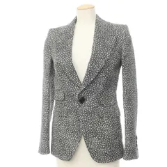 【新品】ディースクエアード DSQUARED2 ドットプリント シルク テーラードジャケット ブラック×ホワイト【サイズ36】【レディース】のサムネイル