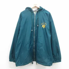 XL/古着 Wear Guard 長袖 ナイロン ジャケット パーカー メンズ 00s HICKORY 大きいサイズ 緑 グリーン 内側フリース 25oct15 中古 アウタ