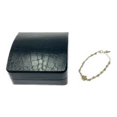【中古】【箱付き】 Justin Davis ジャスティンデイビス シルバー ダイヤモンド クロス クラウン ブレスレット 0.01ct 6.6g 925刻印 414154 ブレスレット