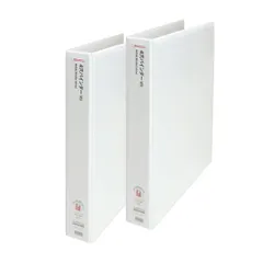 オフィスデポ リングバインダー ファイル 4穴バインダー 2冊 250枚収納タイプ 白 黒 (白) リングバインダー フォトアルバム 写真 おしゃれ カード ゲーム 台紙 かわいい エコー写真 フリー台紙 粘着 子供 シンプル [ホワイト]