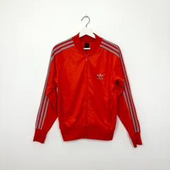 ★adidas★ アディダス トラックジャケット 万国旗タグ ジャージ トレフォイルロゴ シルバーライン 3ストライプ オレンジ シルバー