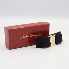 Salvatore Ferragamo ガンチーニ バレッタ ブラック - メルカリ