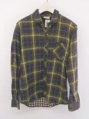 ◇ ◎ nano universe ナノ ユニバース チェック 長袖 シャツ サイズS ブラウン マルチ メンズ P  【中古】 【1209140001734】