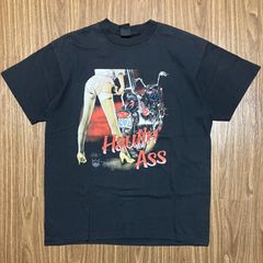 80s Haulin' Ass ピンナップガールTシャツ 3D EMBLEMボディ L ブラック