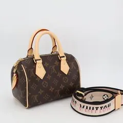 ルイ ヴィトン LOUIS VUITTON スピーディ バンドリエール 20 モノグラム レザー ブラック 2WAYバッグ ルイヴィトン ショルダーバッグ ルイヴィトン ハンドバッグ レディース スピーディ20 ミニバッグ ブランド  美品