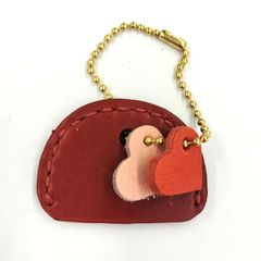 本革 キーケース キーカバー	赤	ストラップ ハンドメイド/工房エールヨコハマ