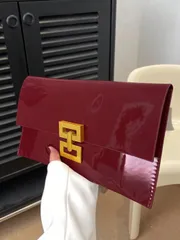 バッグ レディース クラッチバッグ 1個 無地 シンプル 石目調 レザークラッチバッグ、ファッショナブルなバーガンディーのバッグ、パーティー、結婚式、卒業式の夕食会/バンケットに最適、休日のパーティードレス、イブニ