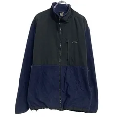 Champion フリースジャケット XL ネイビー ブラック チャンピオン ジップアップ 切替 アウトドア 古着卸 アメリカ仕入 a611-5930
