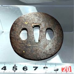 鍔 日本刀装具 当時物 アンティーク 工芸品 武具 花柄 - メルカリ