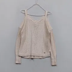 素晴らしいコンディション Hollister(ホリスター) レディース 90 ニットTシャツ 春 秋 ベージュ 71410のサムネイル