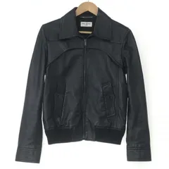 60万極美品サンローラン46メンズライダース黒レザーボンバージャケット羊革エディ 60万極美品サンローラン46メンズライダース黒レザーボンバー