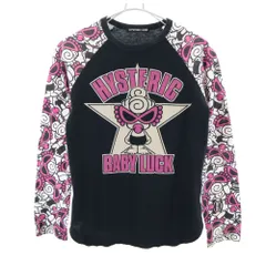 ヒステリックミニ 長袖 Tシャツ 140 ブラック HYSTERIC MINI ロンT キッズ 古着 【240423】 メール便可