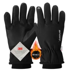 EADALIアウトドアグローブ バイクグローブ 冬 防寒手袋【あったか裏起毛】 手袋 スマホ対応 撥水 防寒グローブ バイク用グローブ スポーツグローブ 保温 厚手 裏起毛 防水 防風 滑り止め 紛失防止結び付け サイクリンググローブ 冬用 男女兼用