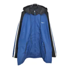 90年代 NIKE ナイキ ナイロンジャケット スポーツ ブルー(メンズ XL)中古 古着 U7322