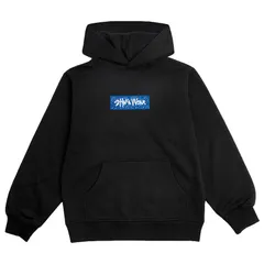 SHAKA WEAR PAISLEY HOODIE【BLACK×BLUE】(シャカ 服 大きいサイズ ヘビーウエイト パーカー スウェット フード フーディー プルオーバー 厚手 HEAVYWEIGHT ペイズリー バンダナ BANDANA 長袖)